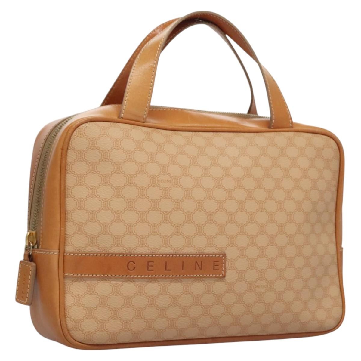 Celine Vintage Macadam Handbag Canvas and Leather