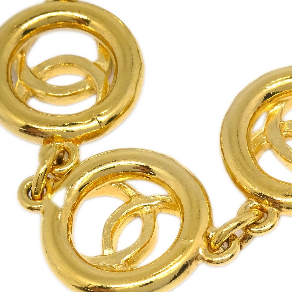 Chanel CC Cutout Round Bracelet Metal