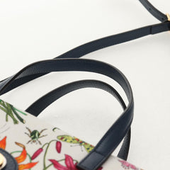 Prada Floral Open Tote Printed Denim