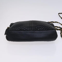 Bally Vintage Chain Shoulder Bag Quilted Leather