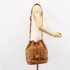 MCM Drawstring Shoulder Bag Leather