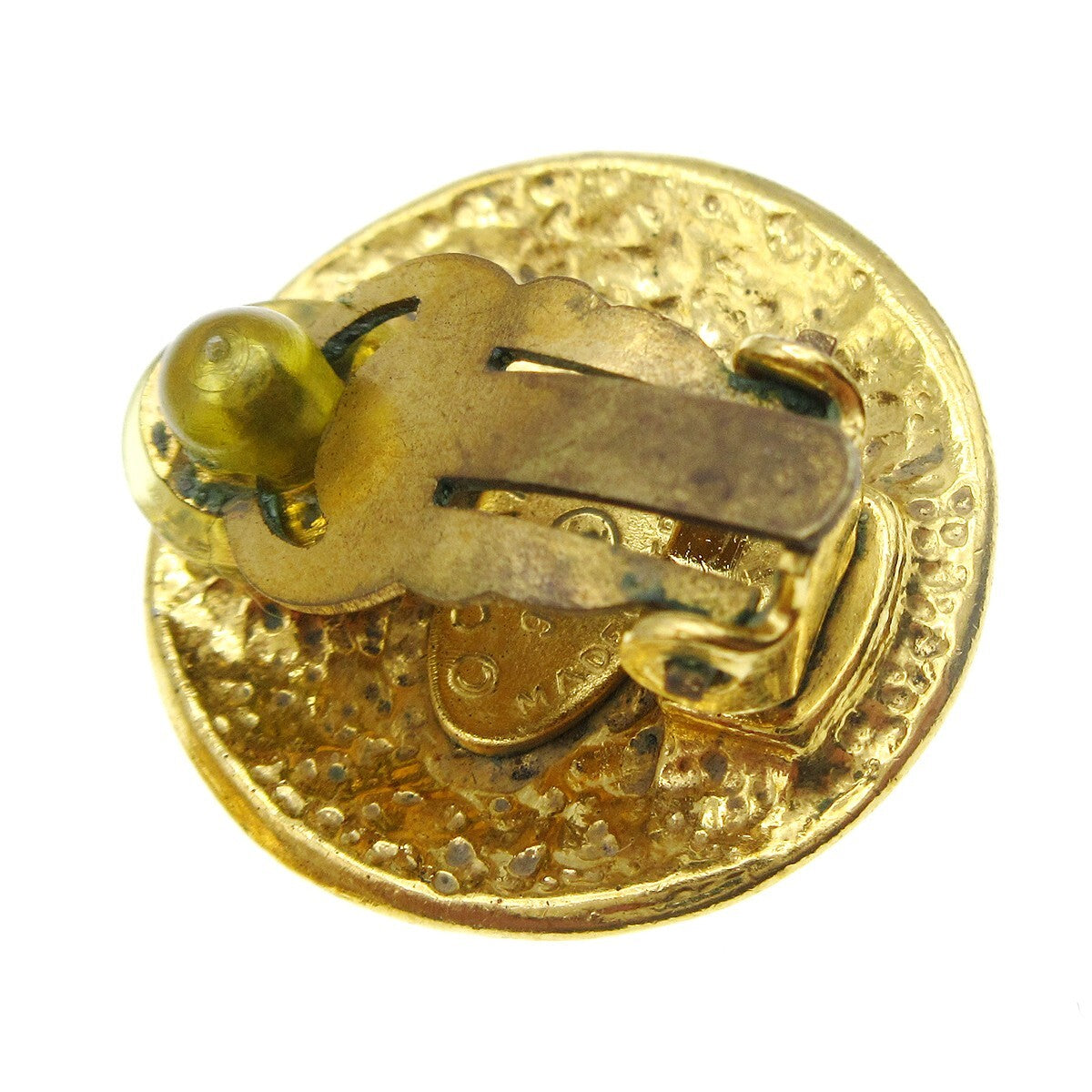 Chanel CC Button Clip-On Earrings Metal