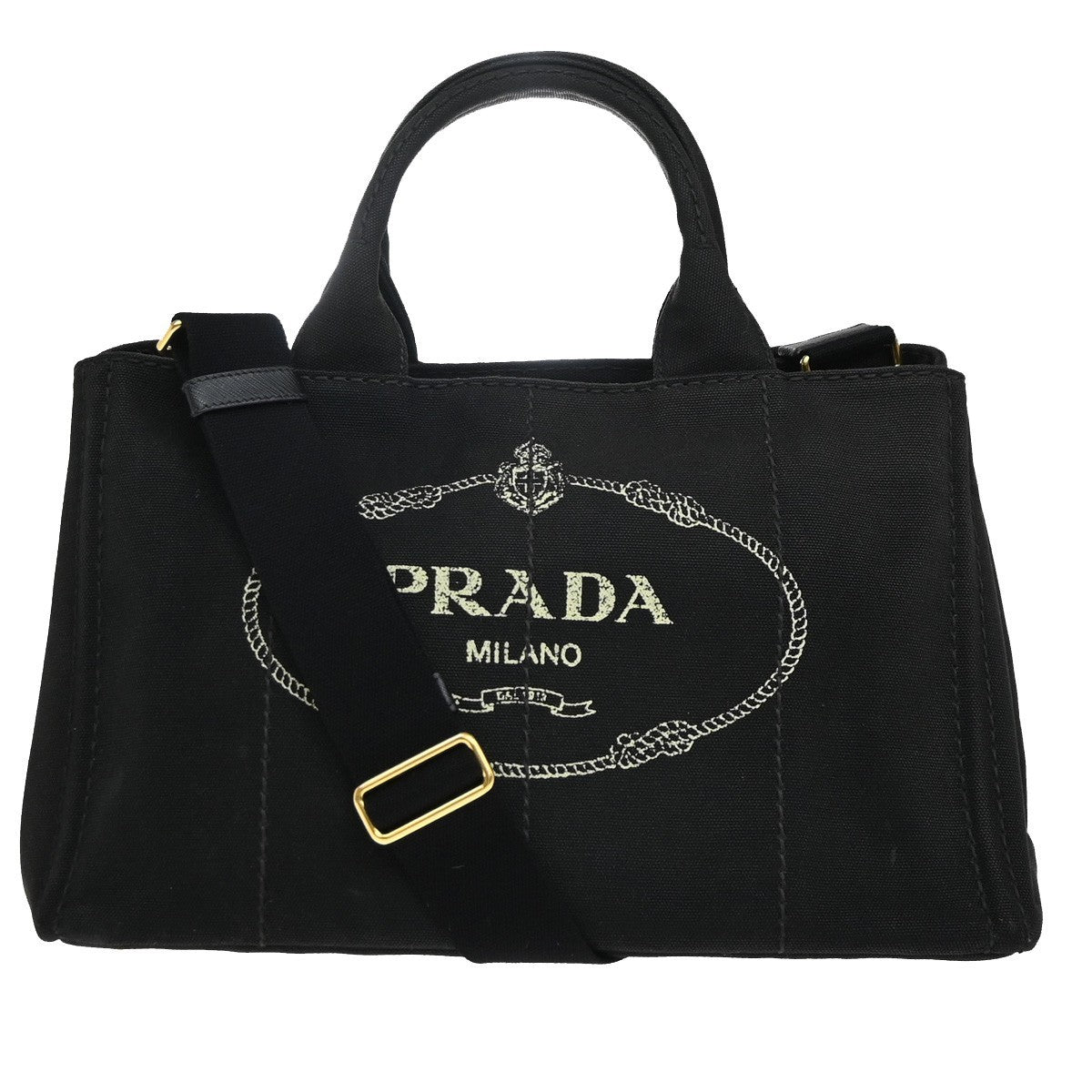 Prada Canapa Convertible Tote Canvas