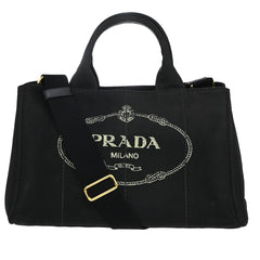 Prada Canapa Convertible Tote Canvas