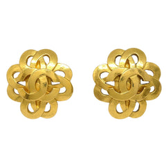 Chanel Vintage CC Earrings Metal