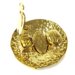 Chanel CC Button Clip-On Earrings Metal