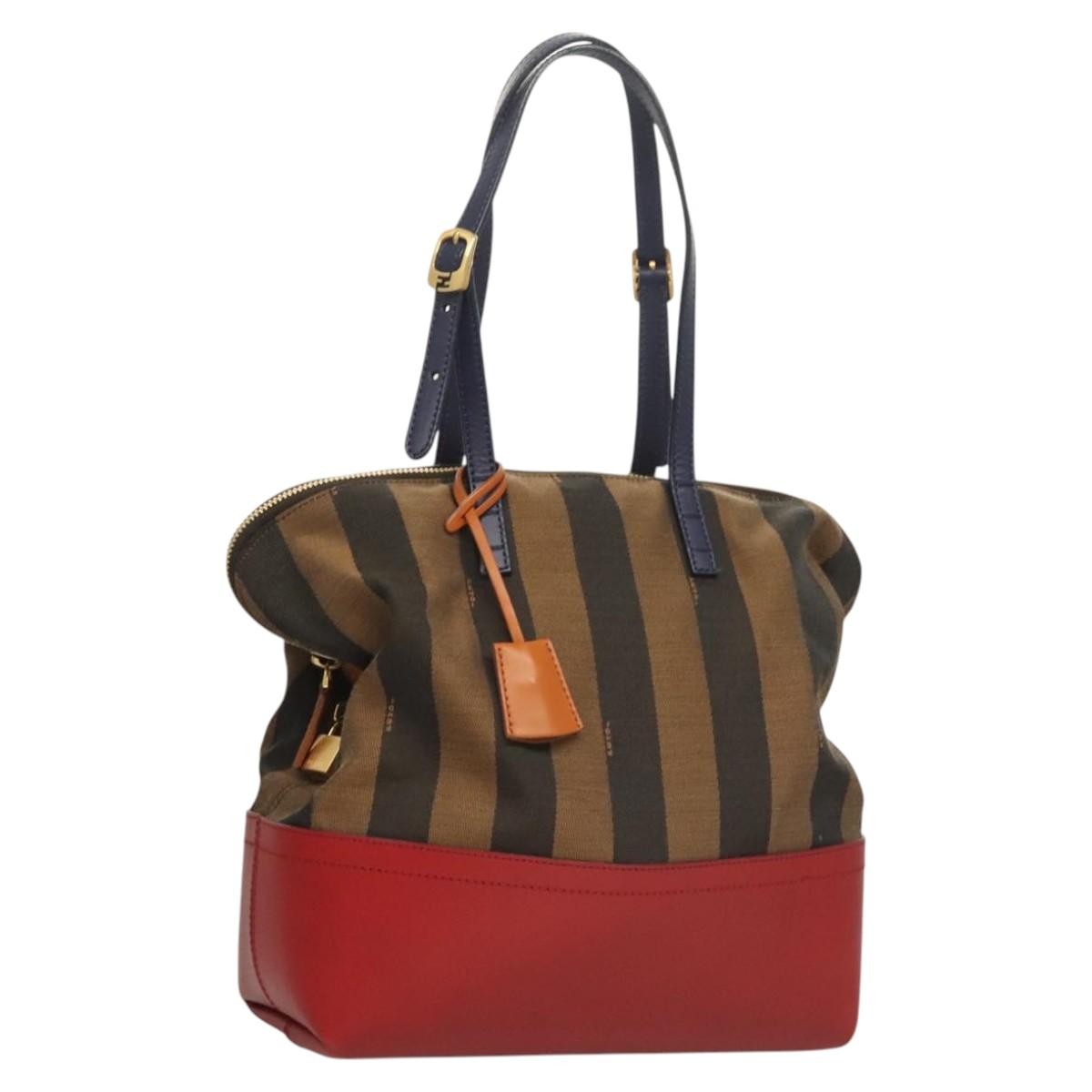 Fendi Pequin 2Bag Canvas and Leather