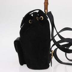 Gucci Vintage Bamboo Backpack Suede