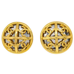 Chanel CC Round Earrings Metal