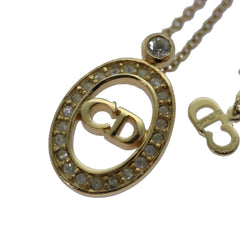 Christian Dior CD Pendant Necklace Gold-plated