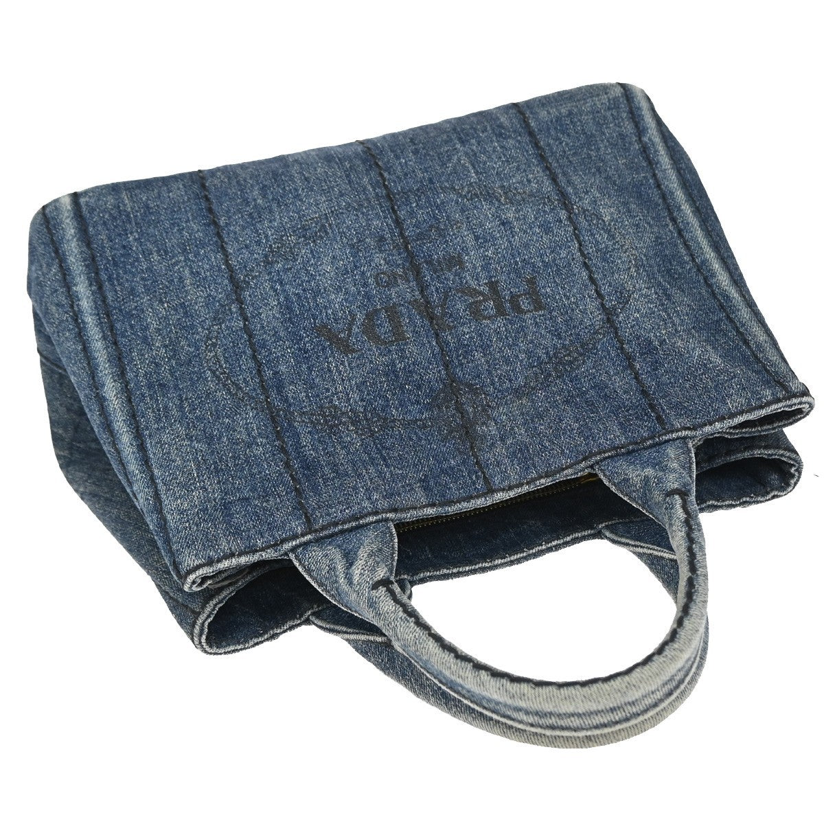 Prada Canapa Open Tote Denim