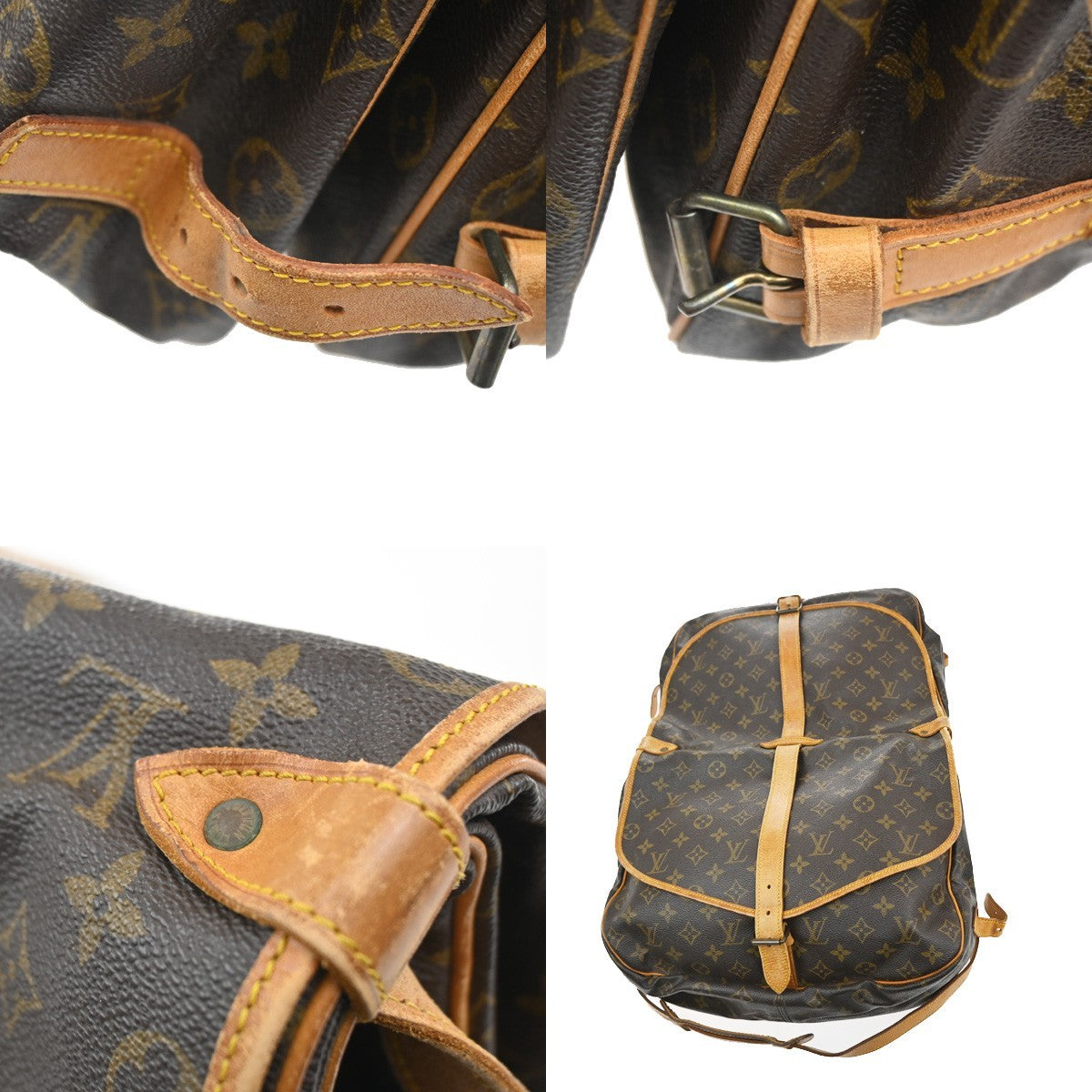 Louis Vuitton Saumur Handbag Monogram Canvas