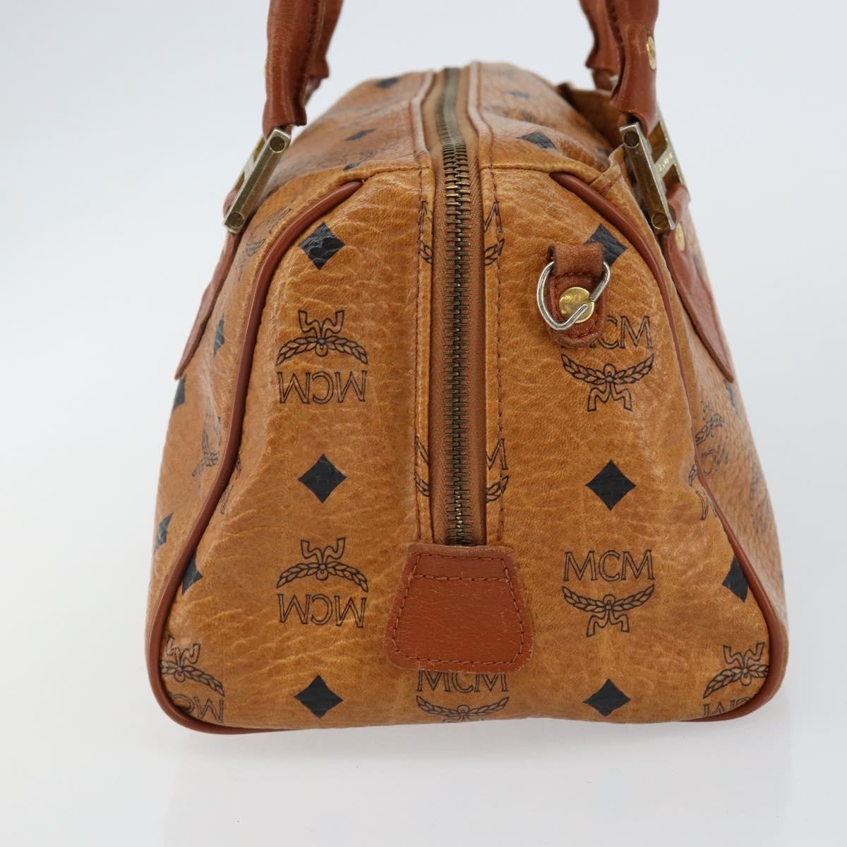MCM Visetos Handbag Canvas and Leather