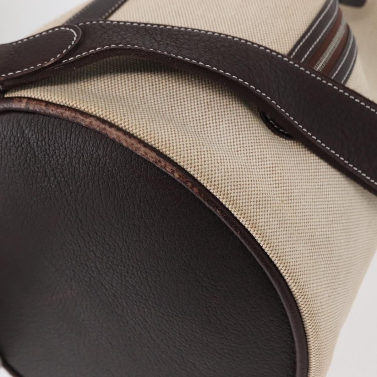 Hermes Sac Marin Recif Drawstring Bag Toile with Leather