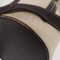 Hermes Sac Marin Recif Drawstring Bag Toile with Leather