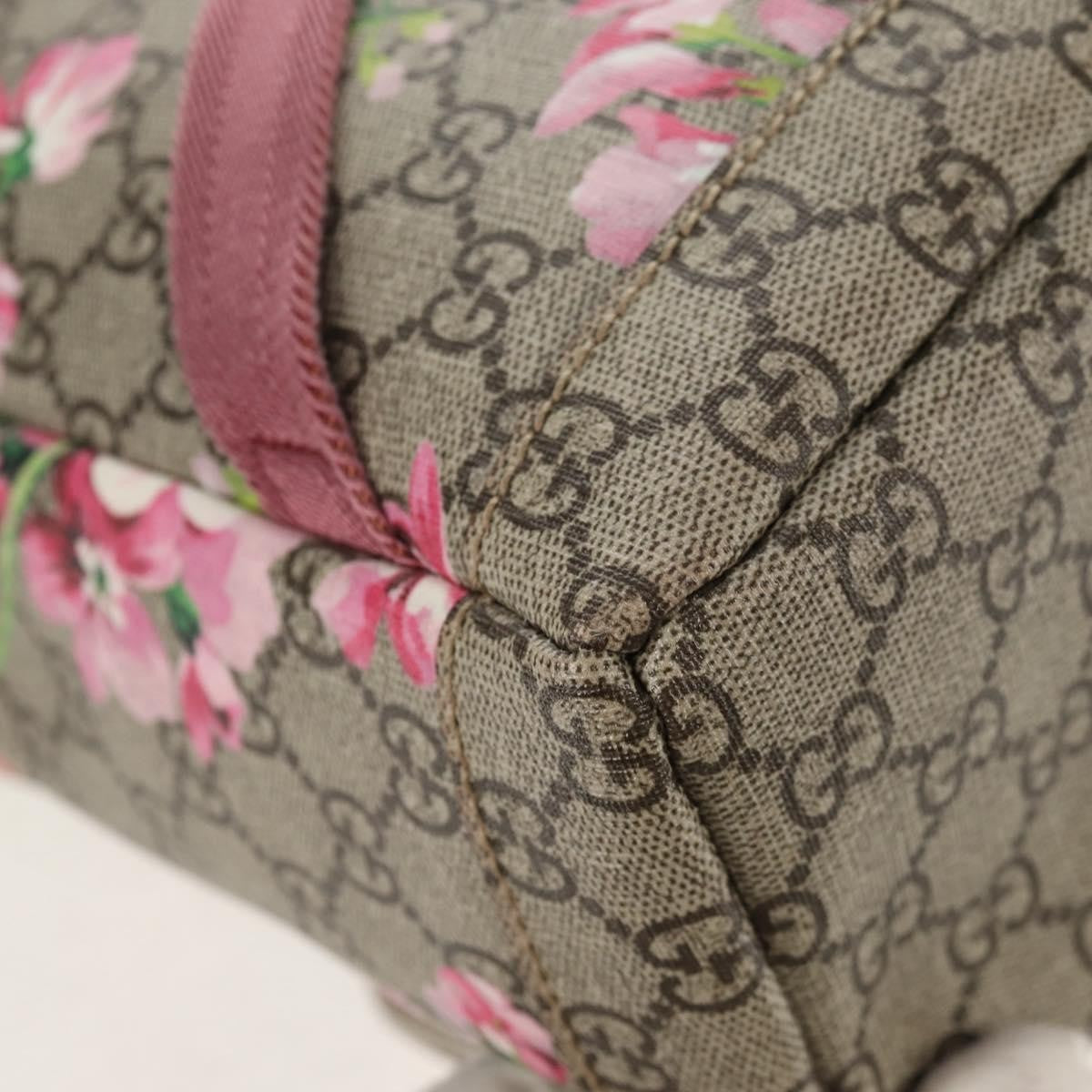Gucci Buckle Backpack Blooms Print GG Coated Canvas