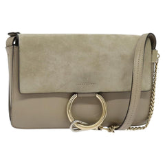 Chloe Faye Shoulder Bag Leather and Suede