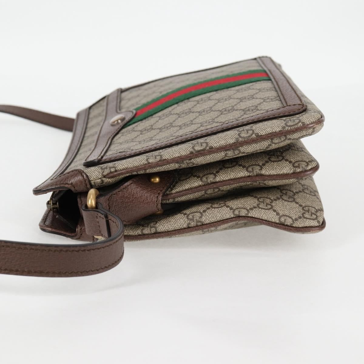 Gucci Ophidia Zip Shoulder Bag GG Coated Canvas