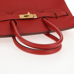 Hermes Birkin Handbag Red Togo with Gold Hardware