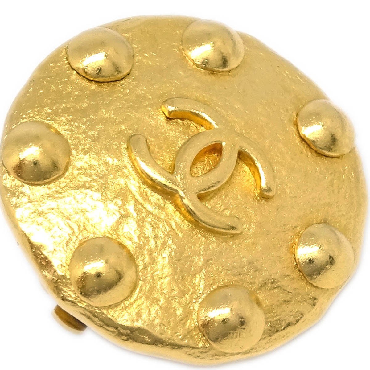 Chanel CC Round Earrings Metal