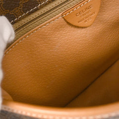 Celine Vintage Flap Shoulder Bag Macadam Coated Canvas