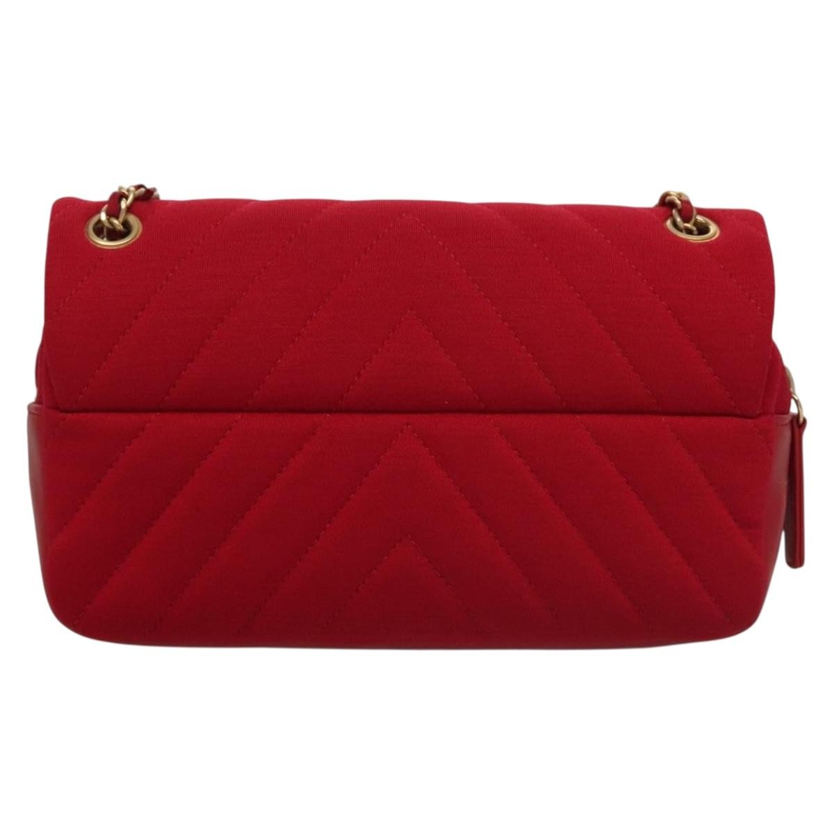 Chanel Classic Single Flap Bag Chevron Jersey