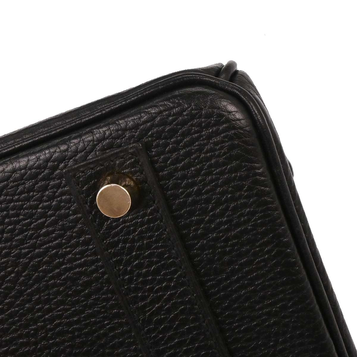 Hermes Birkin Handbag Black Ardennes with Gold Hardware