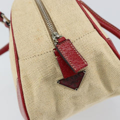 Prada Bowler Bag Canvas with Leather