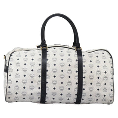 MCM Visetos Handbag Canvas and Leather