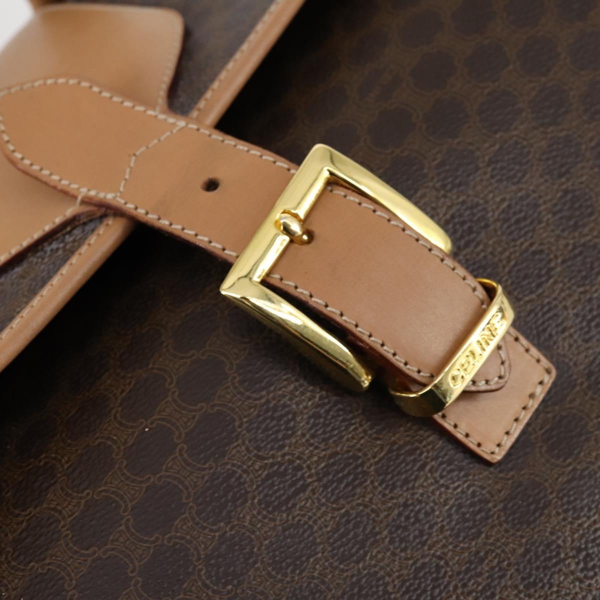 Celine Vintage Duffle Bag Macadam Coated Canvas