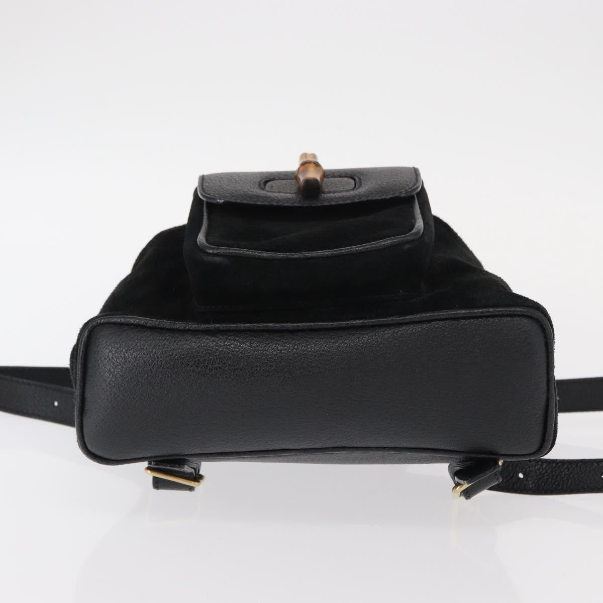 Gucci Vintage Bamboo Backpack Suede