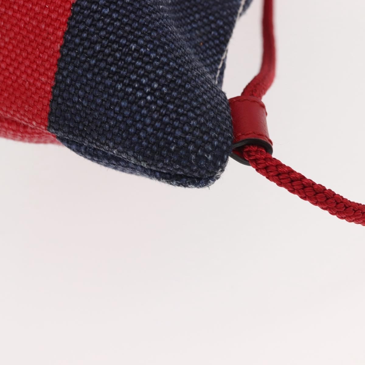 Gucci Logo Drawstring Backpack Striped Canvas