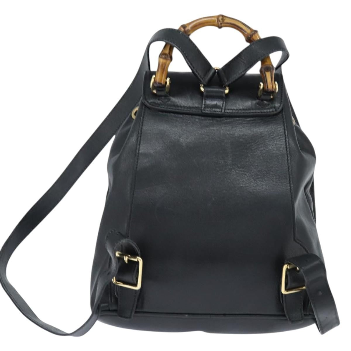 Gucci Vintage Bamboo Backpack Leather