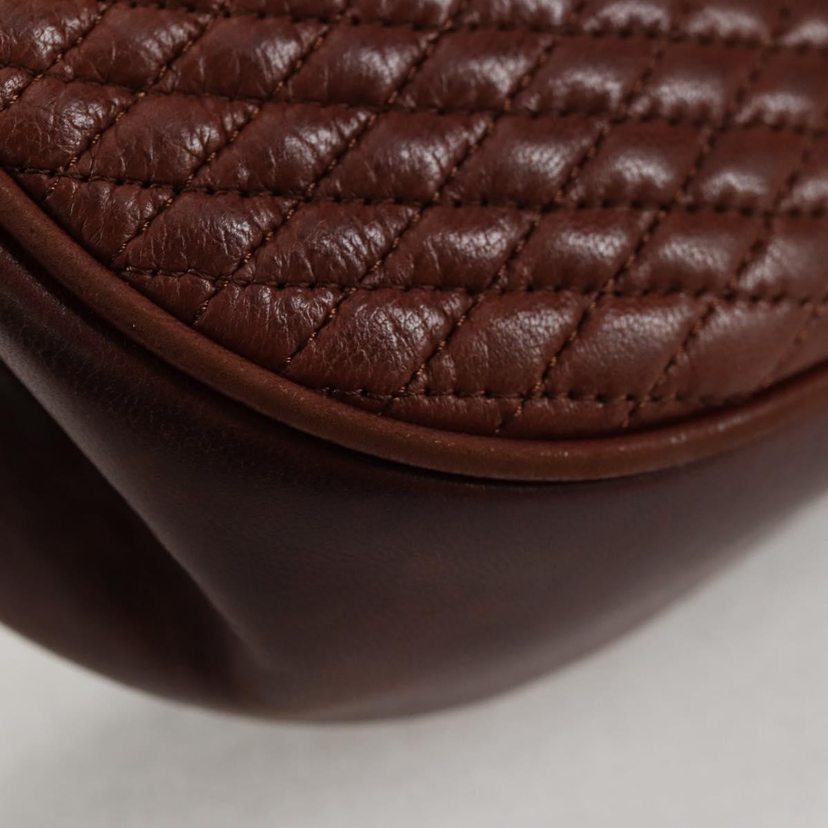 Bally Vintage Chain Shoulder Bag Quilted Leather