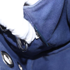 Prada Canapa Convertible Tote Grommet Embellished Canvas