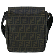 Fendi Flap Messenger Bag Zucca Coated Canvas