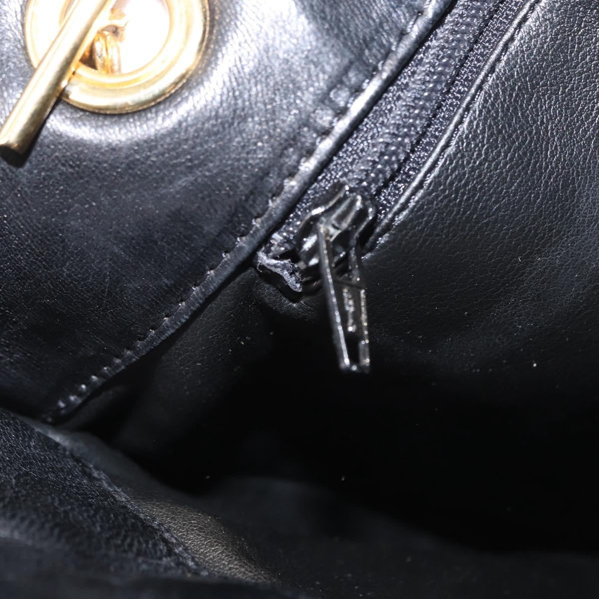 Bally Vintage Chain Shoulder Bag Quilted Leather