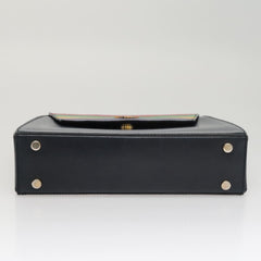 Celine Circle Logo Handbag Leather