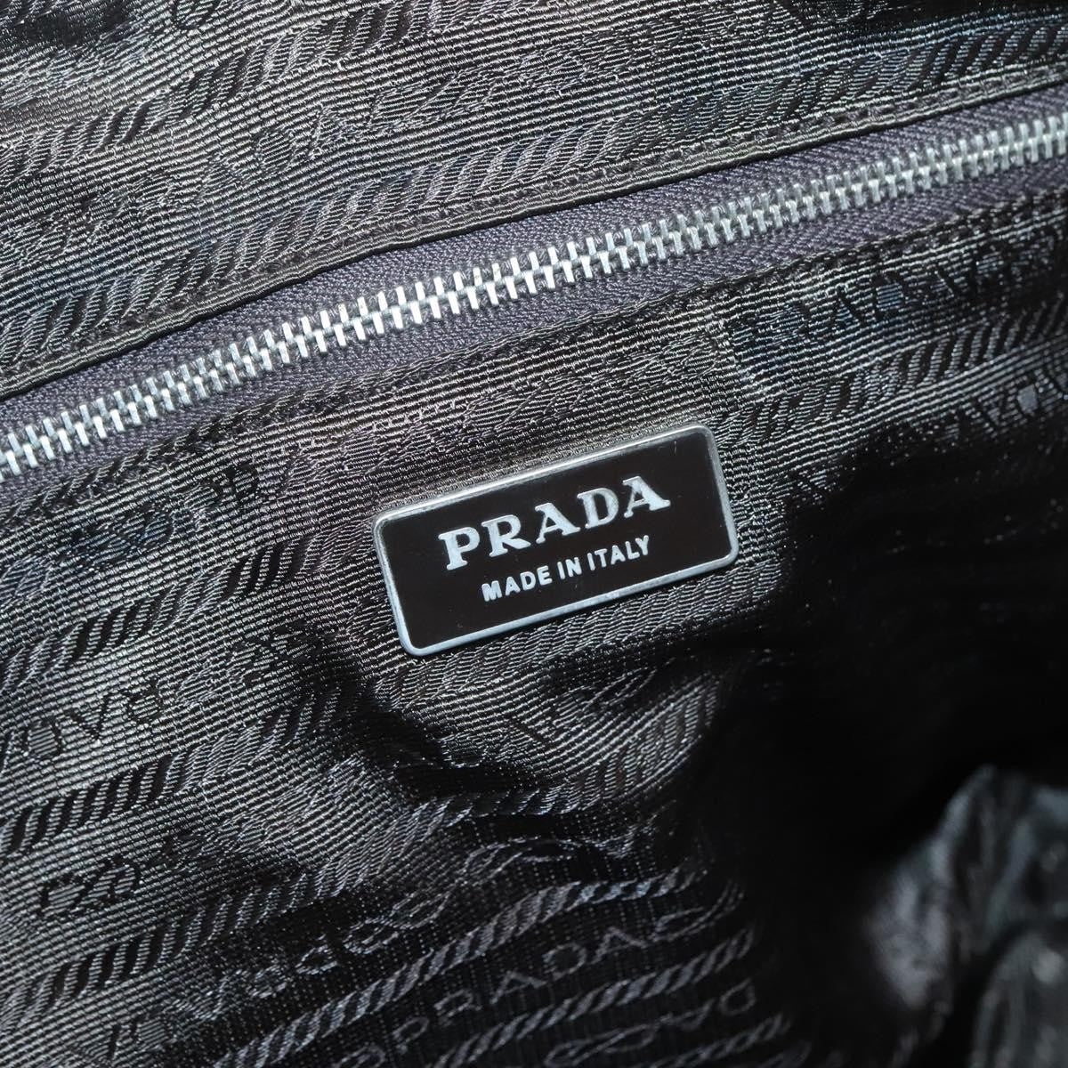 Prada Bauletto Bag Canvas with Leather