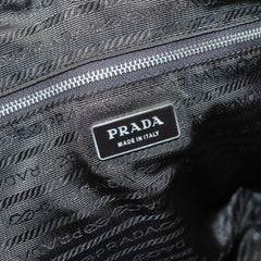 Prada Bauletto Bag Canvas with Leather