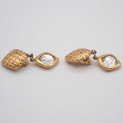 Chanel CC Rhombus Clip-On Earrings Metal