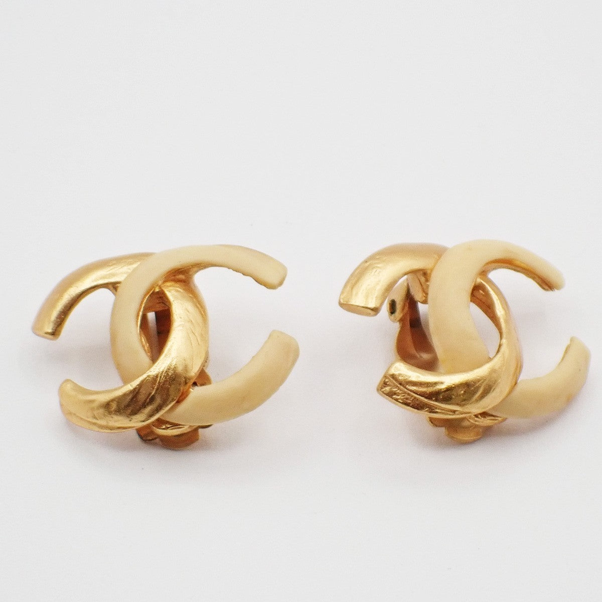 Chanel CC Clip-On Earrings Metal