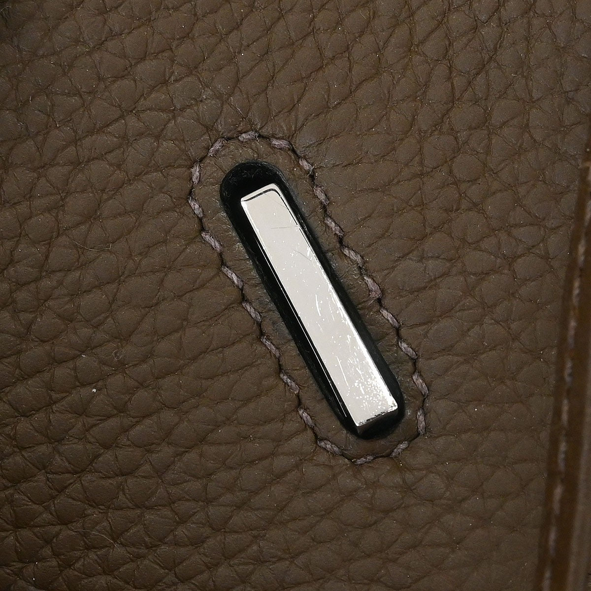 Hermes Birkin Handbag Grey Clemence with Palladium Hardware