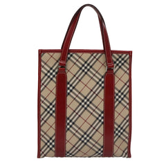 Burberry Nova Check Tote Canvas and Leather