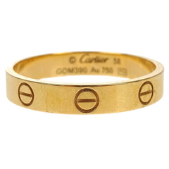 Cartier Love Wedding Band Ring 18K Yellow Gold