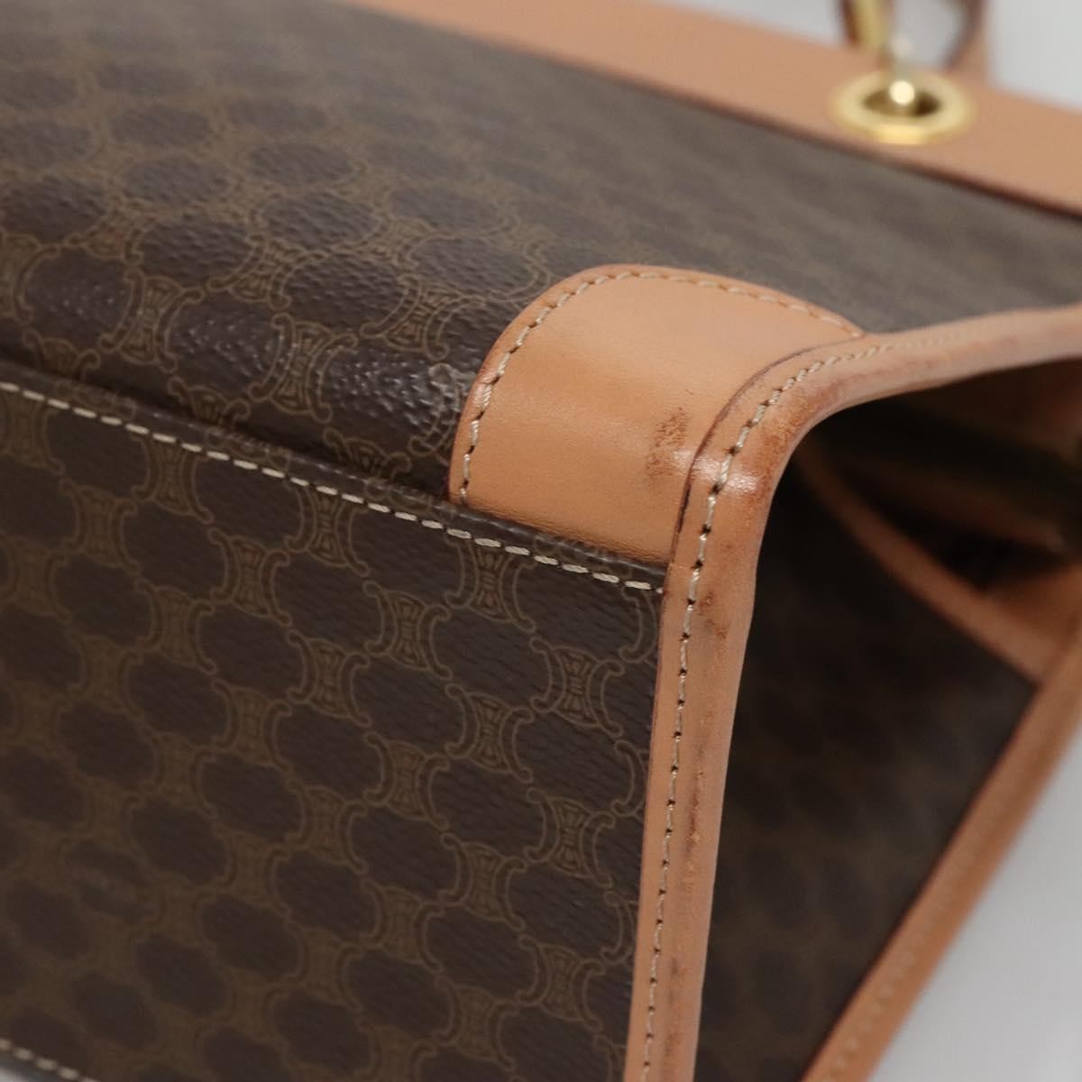 Celine Vintage Macadam Handbag Canvas and Leather