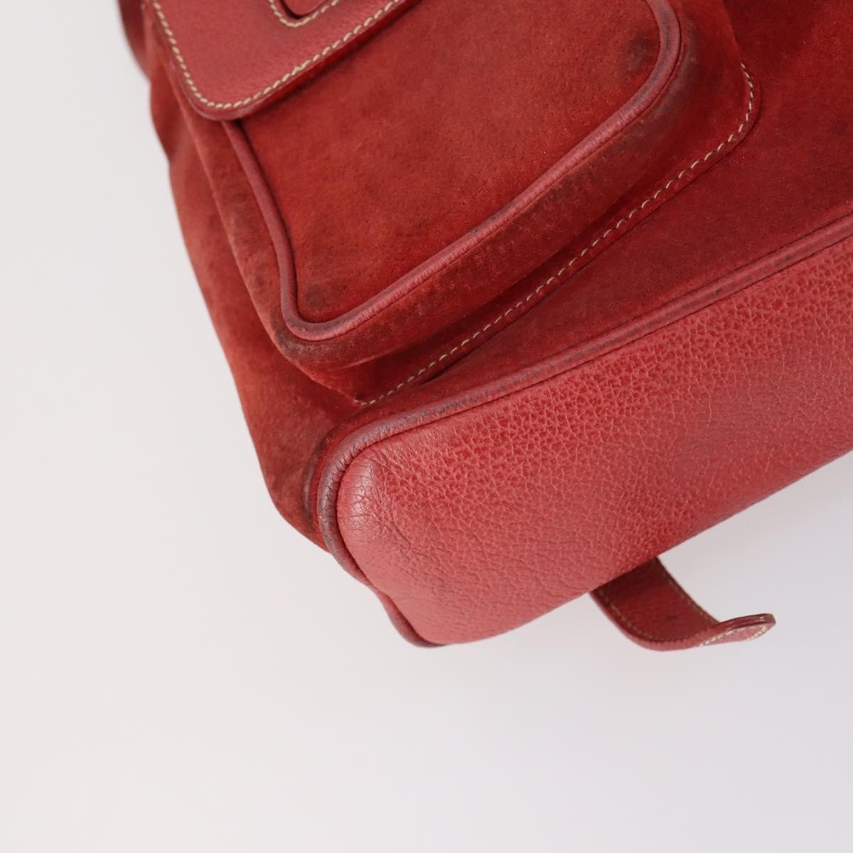 Gucci Vintage Bamboo Backpack Suede