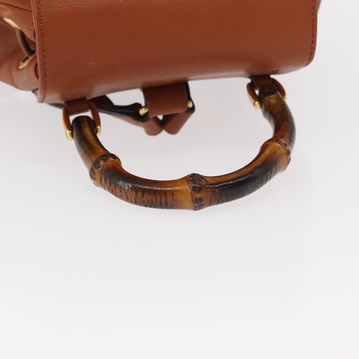 Gucci Vintage Bamboo Backpack Leather