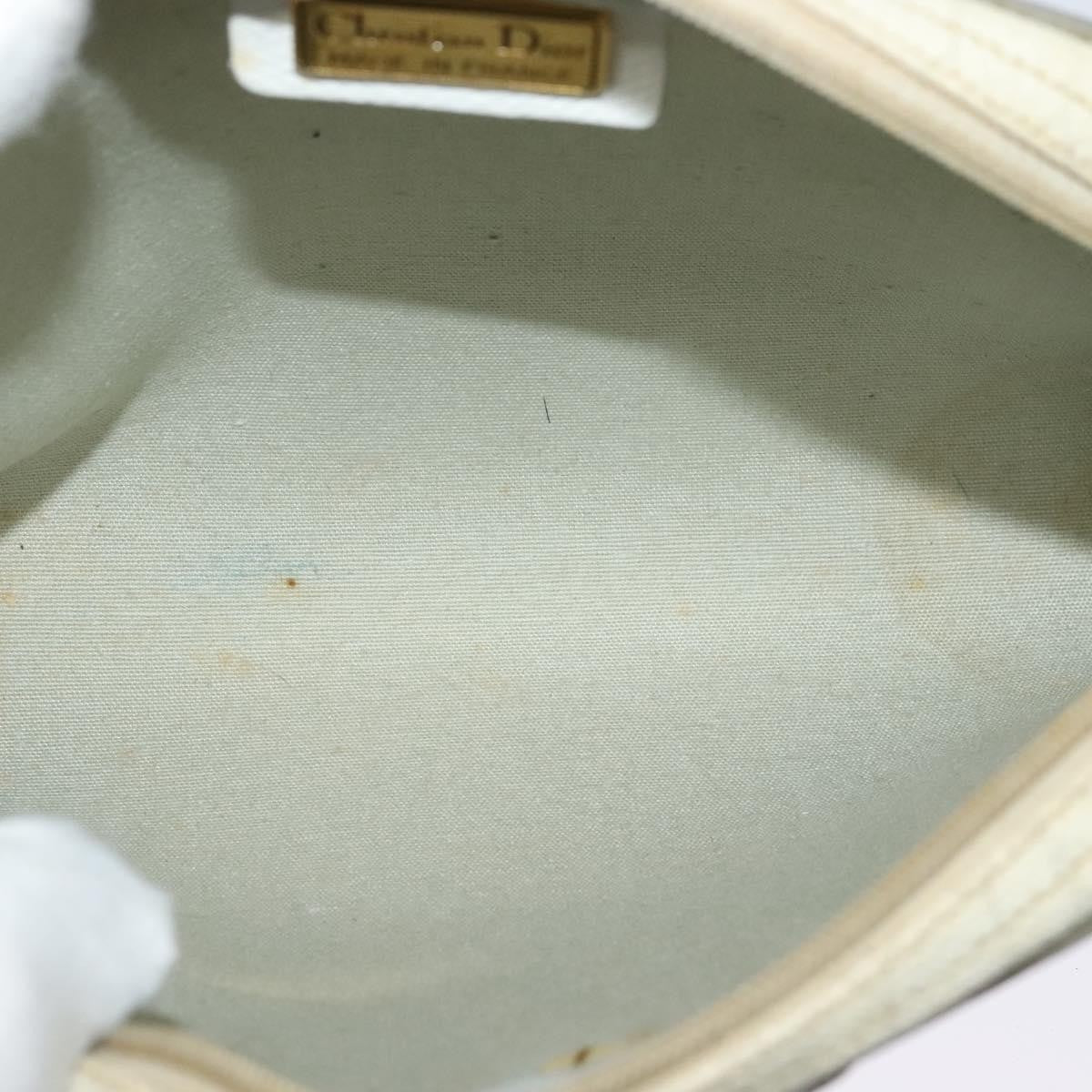 Christian Dior Vintage Honeycomb Zip Pouch Coated Canvas