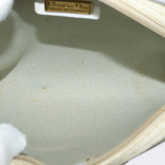 Christian Dior Vintage Honeycomb Zip Pouch Coated Canvas